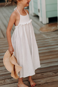 SS Girl's Dress Lucie Dress (white muslin) FINAL SALE