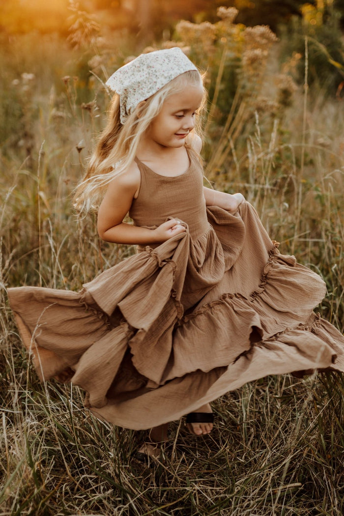 SS Girl's Dress Wendy Dress (mocha muslin)