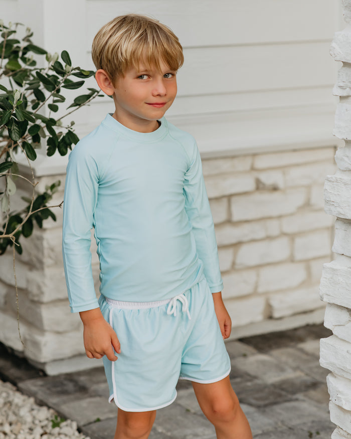 LB Boy's Swim Rashguard (sky) FINAL SALE