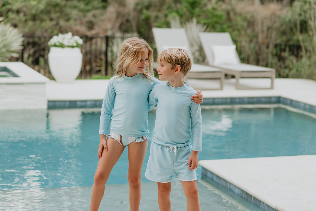 LB Boy's Swim Rashguard (sky) FINAL SALE