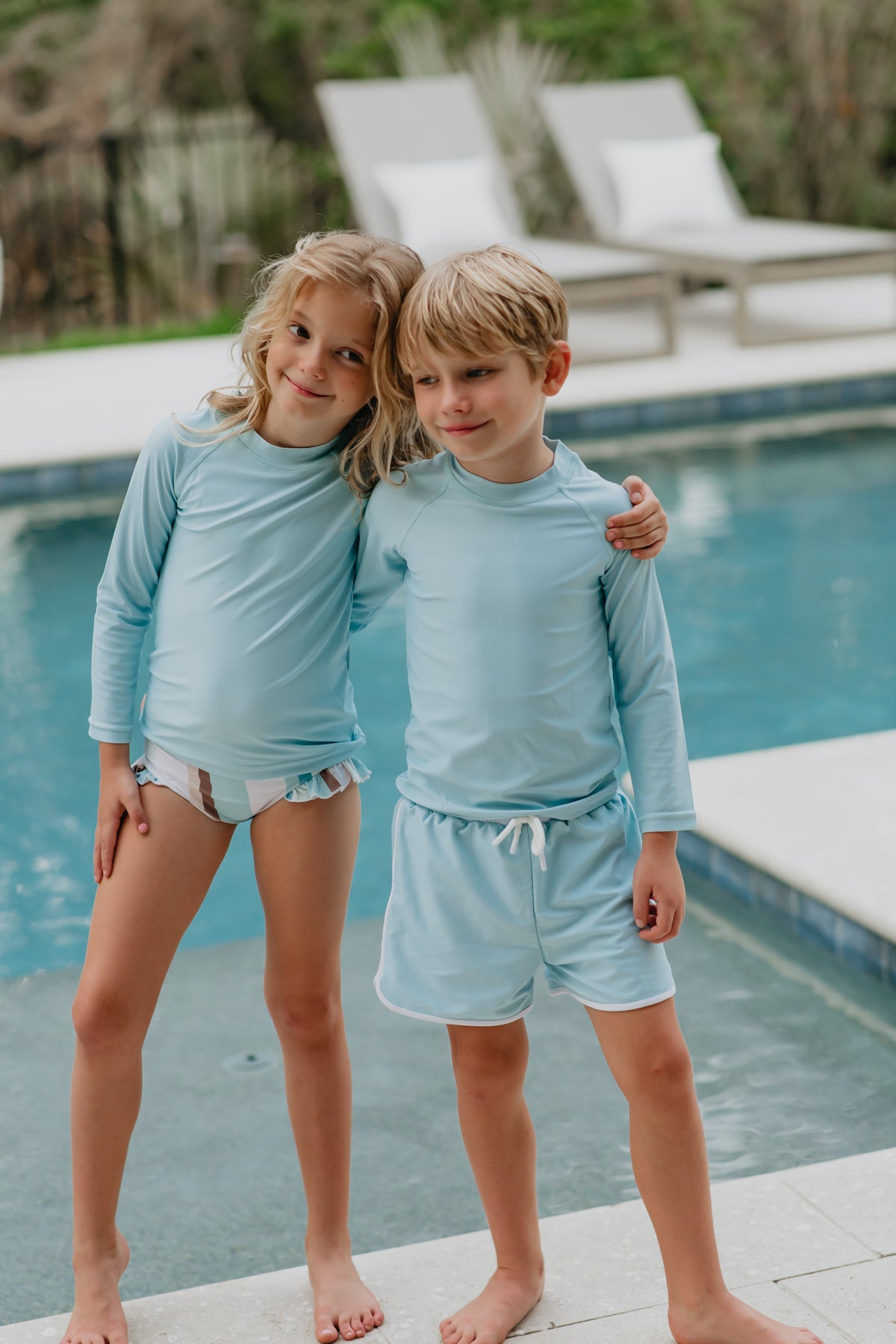 LB Boy's Swim Rashguard (sky) FINAL SALE