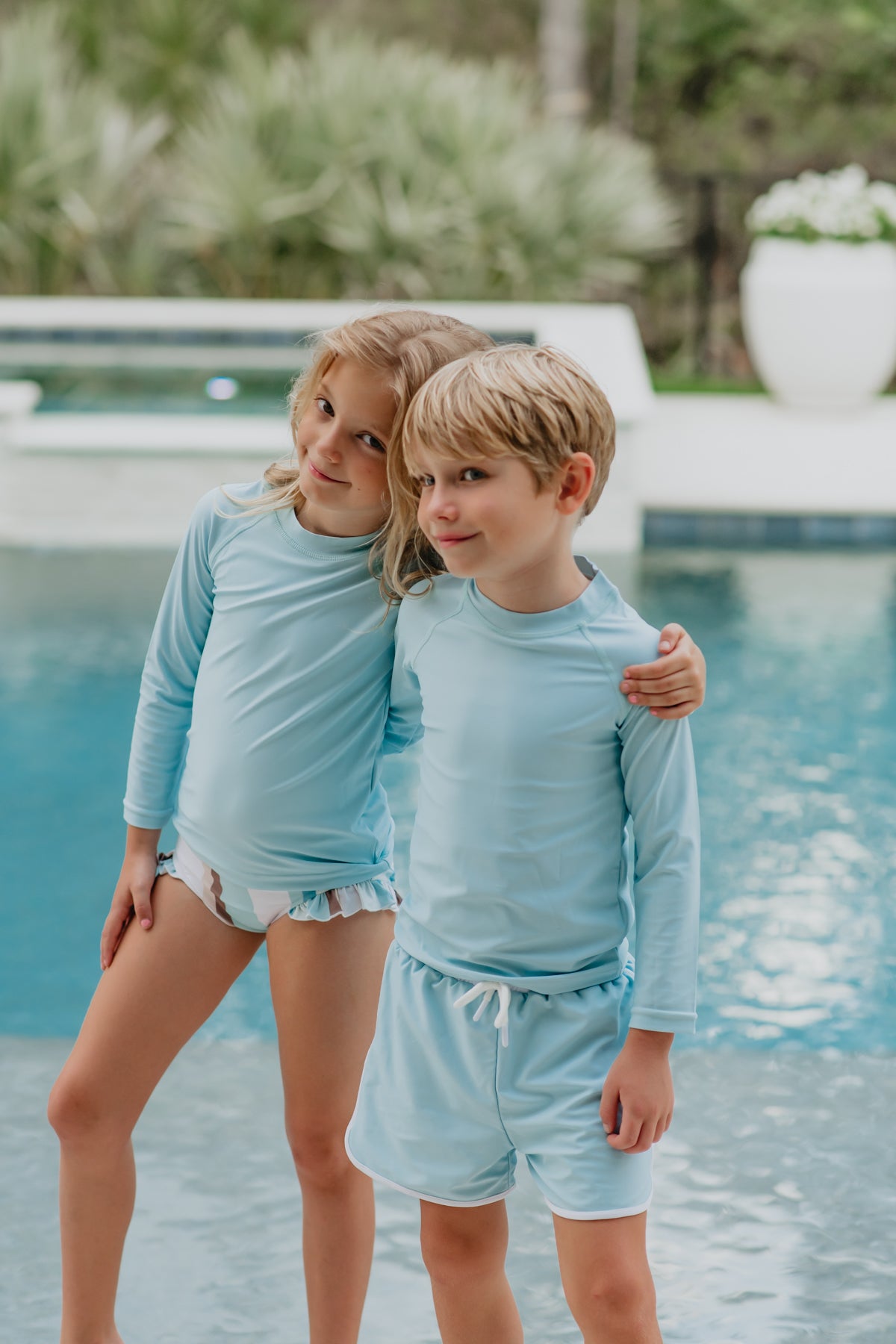 LB Boy's Swim Rashguard (sky) FINAL SALE