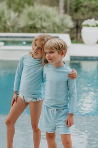 LB Boy's Swim Rashguard (sky) FINAL SALE