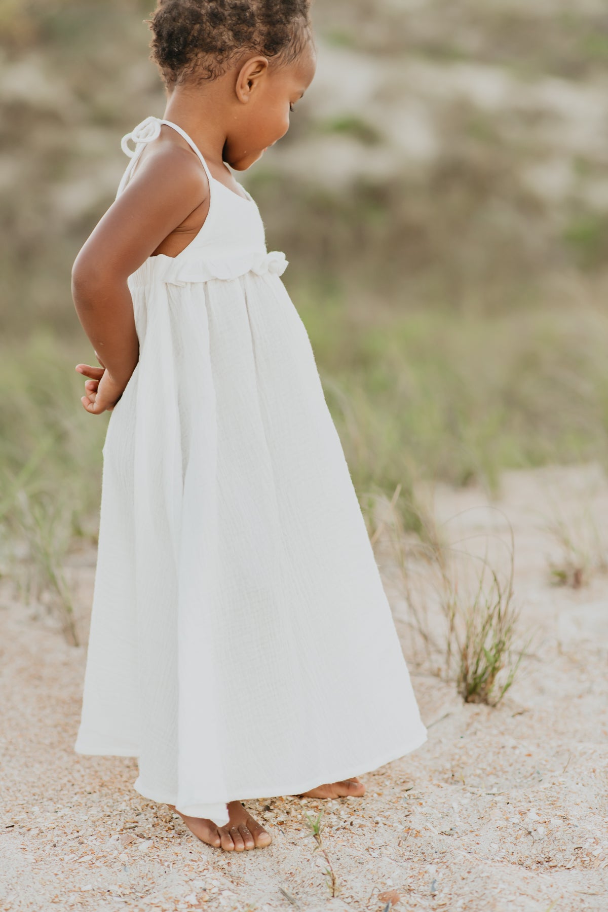 SS Girl's Dress Lucie Dress (white muslin) FINAL SALE