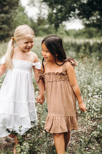 SS Girl's Dress Evie Tunic Dress (mocha muslin)