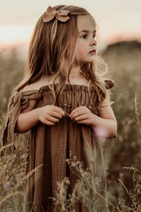 SS Girl's Dress Evie Tunic Dress (mocha muslin)