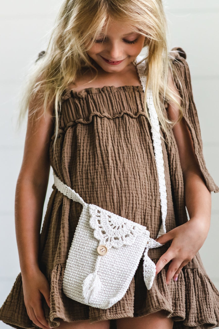 SS Girl's Dress Evie Tunic Dress (mocha muslin)