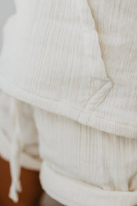 SS Boy's Bottoms Knox Shorts (light ivory muslin)