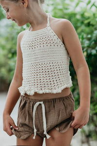 SS Girl's Bottoms Petal Bloomers (mocha muslin)