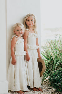 SS Girl's Top Vivi Top (light ivory muslin)