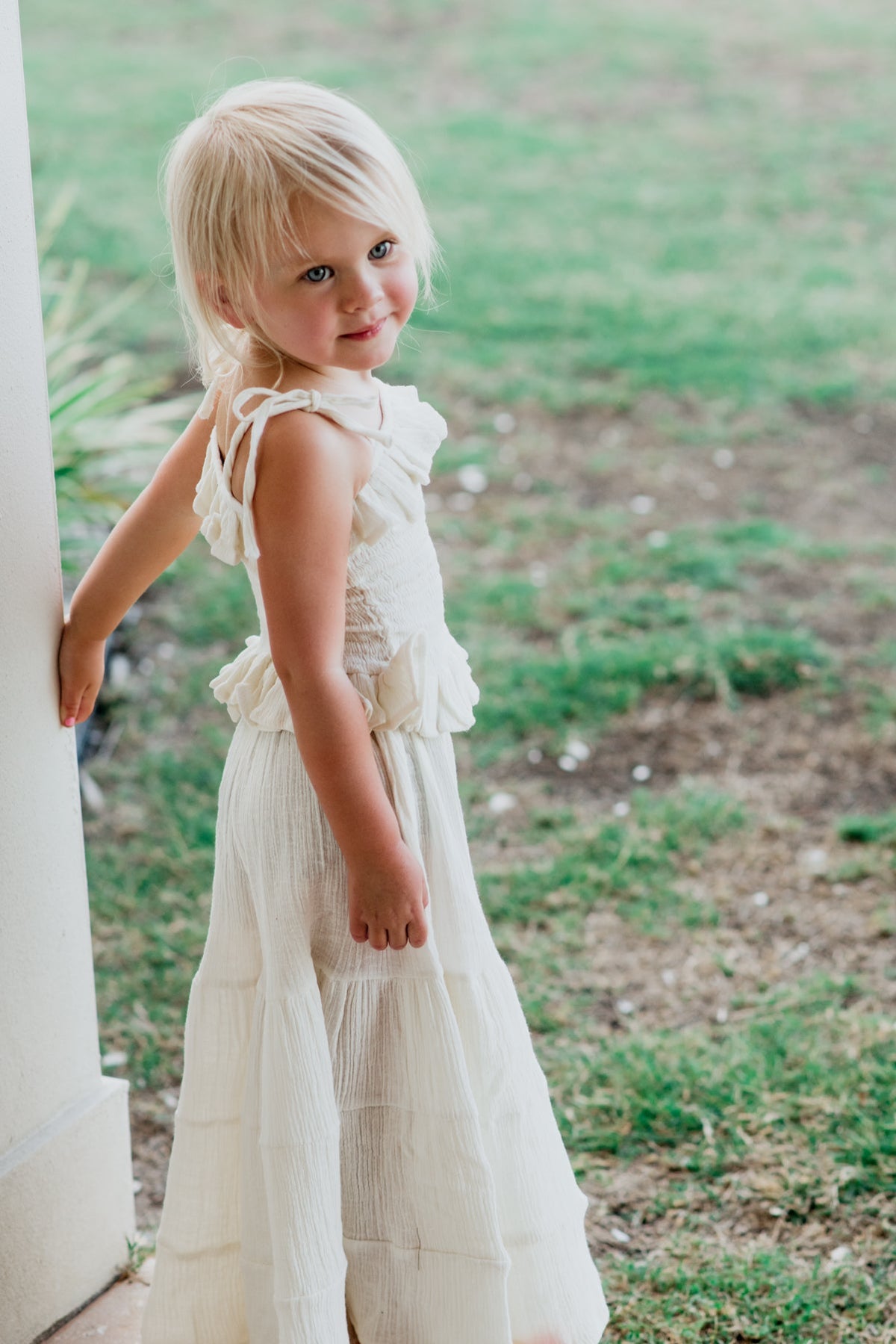 SS Girl's Top Vivi Top (light ivory muslin)