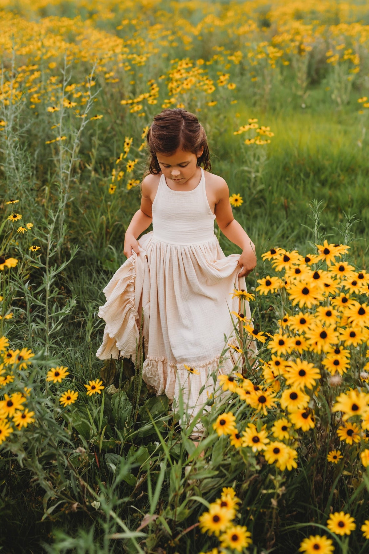 SS Girl's Dress Wendy Dress (sand muslin)