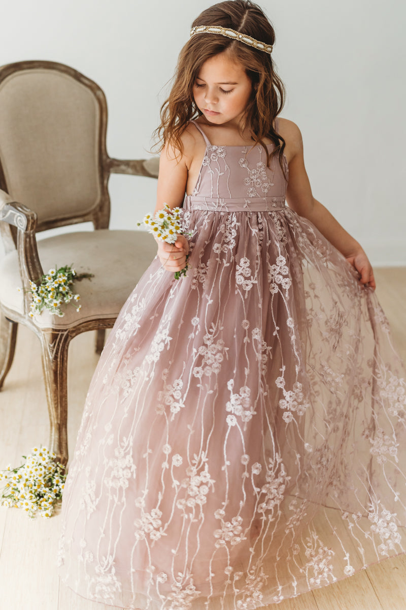 SS Girl's Dress Fiona Lace Dress (lavender pink)