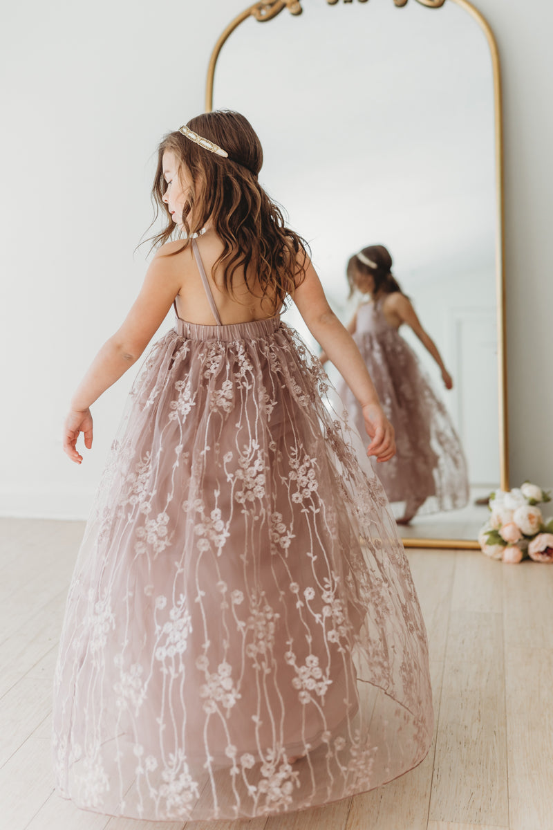SS Girl's Dress Fiona Lace Dress (lavender pink)