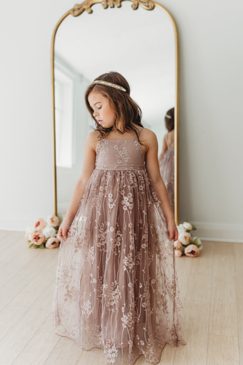 SS Girl's Dress Fiona Lace Dress (lavender pink)