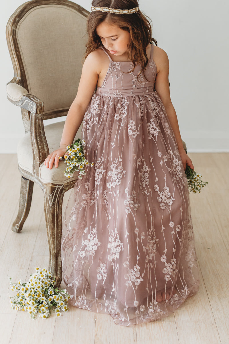 SS Girl's Dress Fiona Lace Dress (lavender pink)