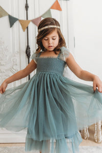 SS Girl's Dress Juliet Dress (soft teal tulle)