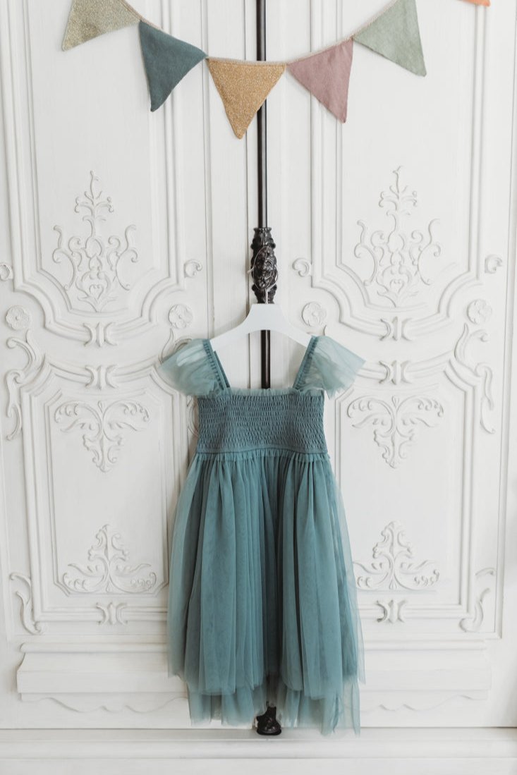 SS Girl's Dress Juliet Dress (soft teal tulle)