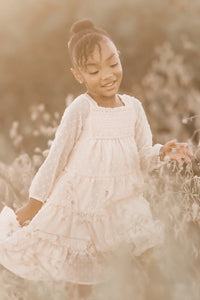 SS Girl's Dress Nora Dress (natural swiss dot)