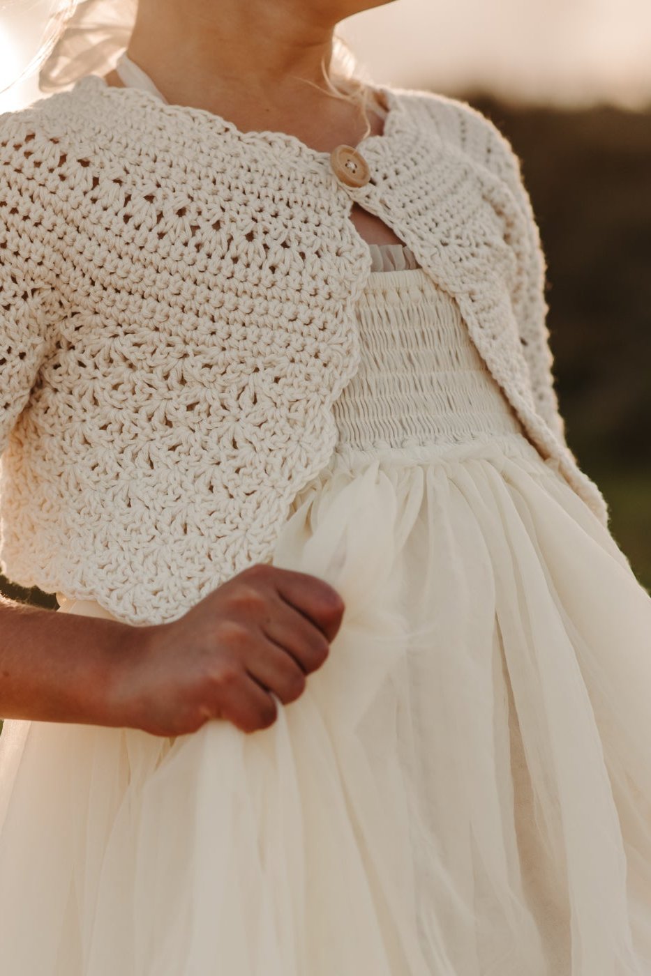 SS Girl's Dress Isa Dress (antique ivory tulle)