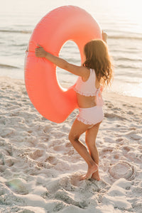 LB Girl's Swim Scoopback Set (pink) FINAL SALE