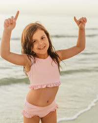 LB Girl's Swim Scoopback Set (pink) FINAL SALE